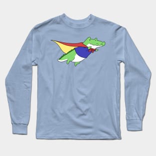 Superhero Alligator Long Sleeve T-Shirt